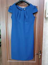 Літнє плаття синє електрик, джинс на р.48