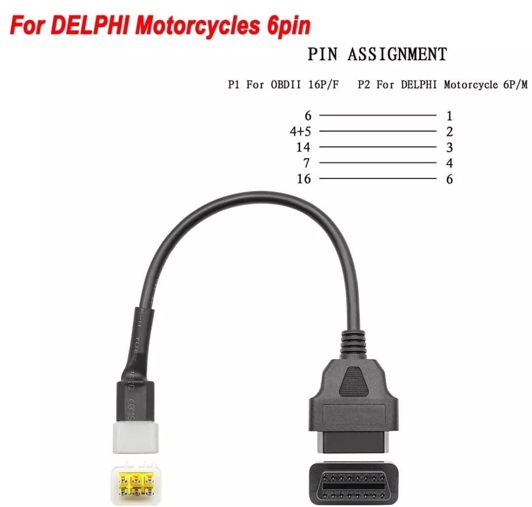 Cabos obd obd2 adapatadores Motos Honda Kawasaki Yamaha Suzuki Ducati