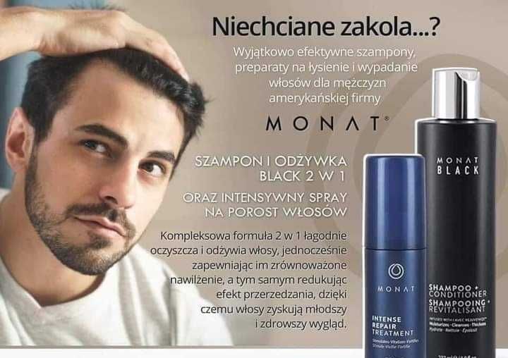 Monat zestaw Intensive Repair Spray kuracja ir + szampon Black 2w1