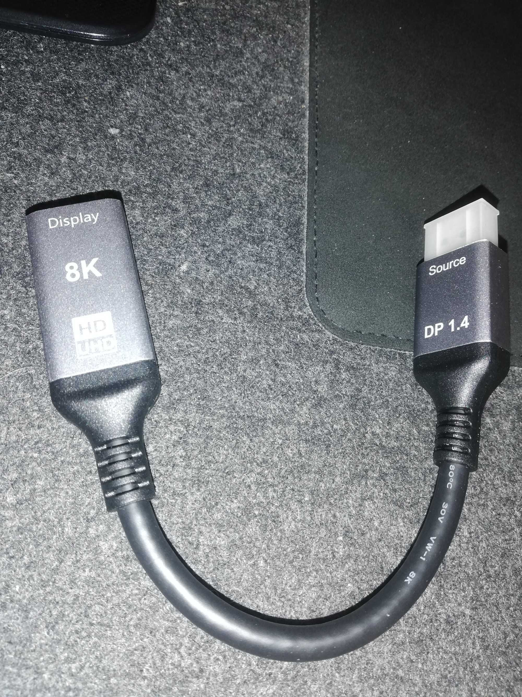 Adapter HDMI 8K Display Port 1.4 na HDMI 2.1 8K.