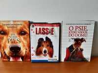 Filmy DVD : "Był sobie pies", "Lassie", "O psie, który wrócił do domu"