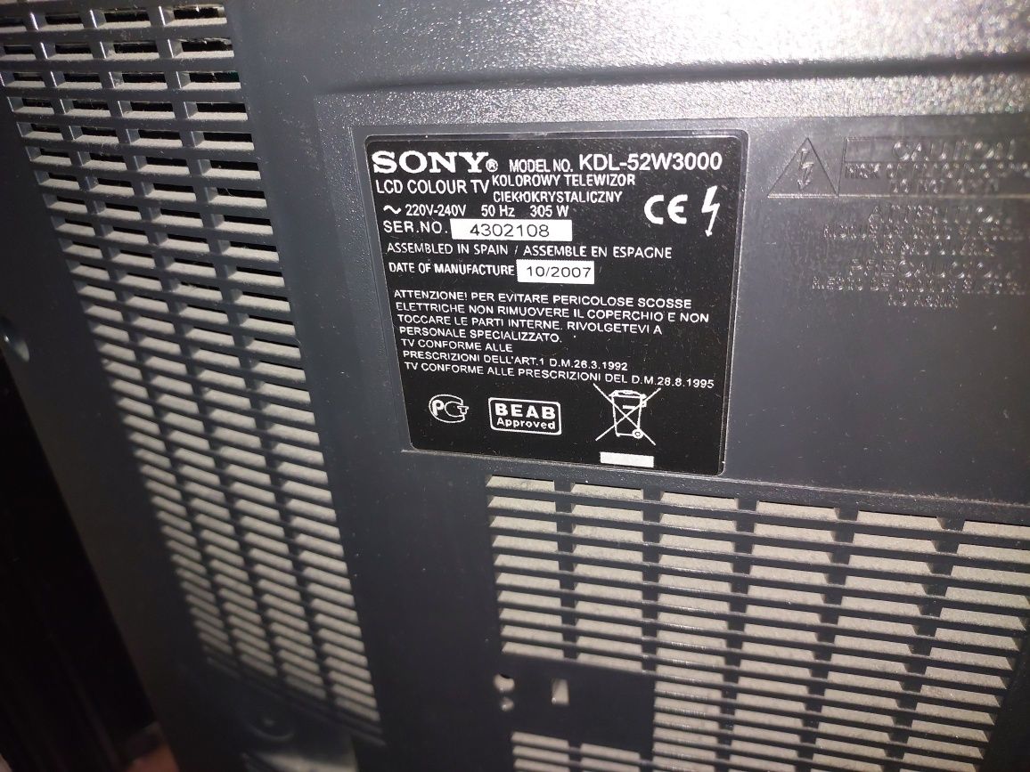 Тв лсд, лед, ,led,lcd  SONY, 52 диагональ.