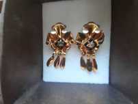 Brincos Ouro português, anos 60, 19.2 Kt, como novos