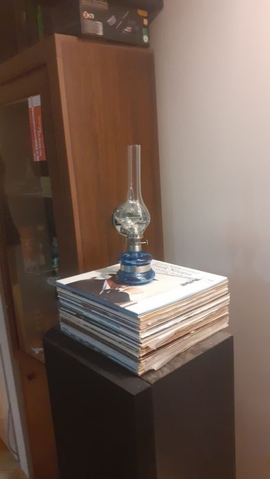 Lampa naftowa PRL rozmiar 8" jasnoniebieska.