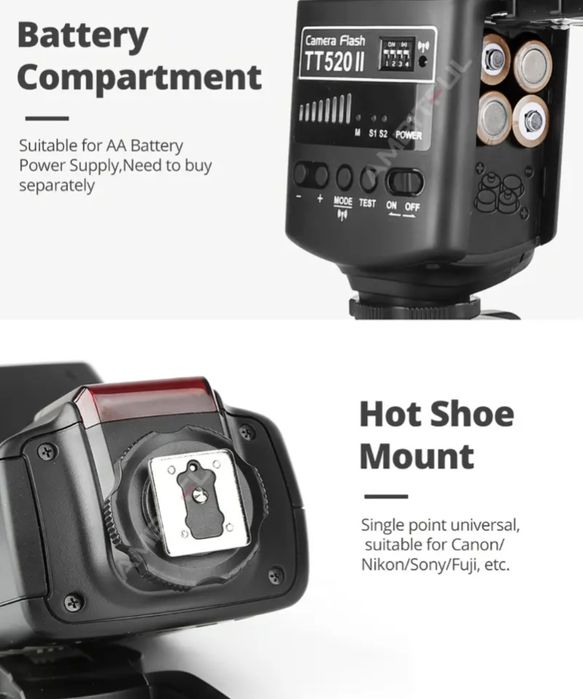 Godox TT520 II‼️і синхронізатор‼️ для Canon Sony Nikon
