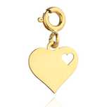 Złota Zawieszka Charms Serce w Sercu Próba 585 (14K) Grawer Gratis !