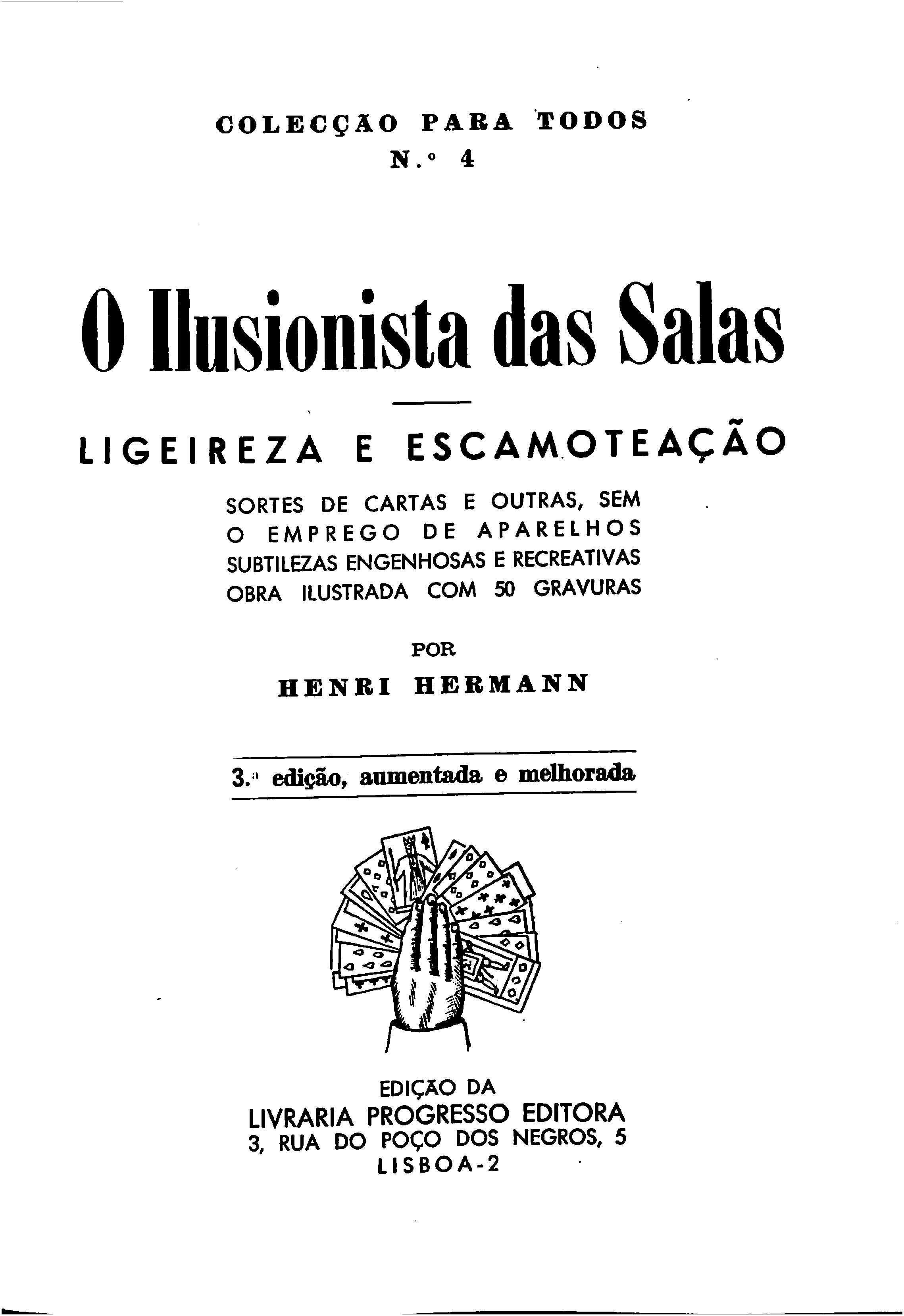 "O ilusionista das salas" de Henri Herman [Novo]