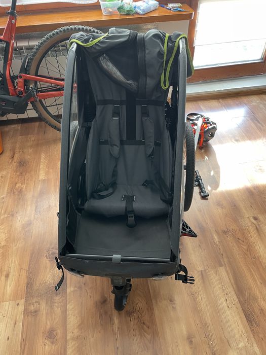 Przyczepka rowerowa qeridoo qupa 1 lime gwarancja