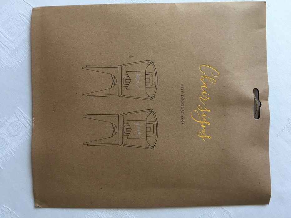 Zawieszki Na Krzesło Na Ślub Bride Groom Jutowe