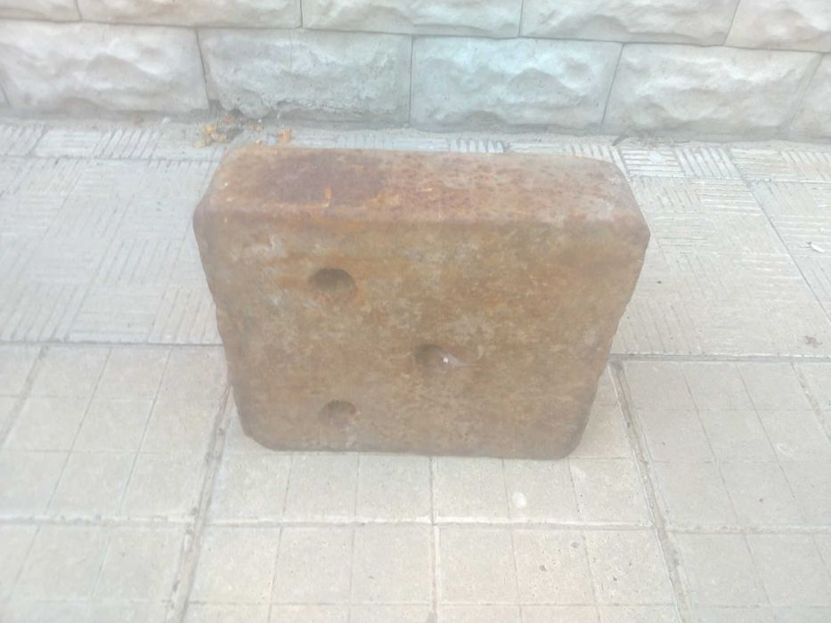 Гиря-квадрат 40кг 27*27*8см СССР железо сталь плита гантель для пресса