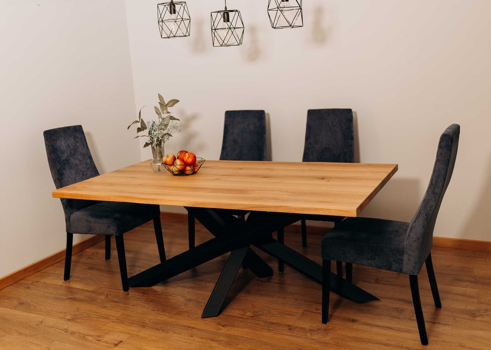 Stół dębowy loft lite drewno pająk na wymiar Producent