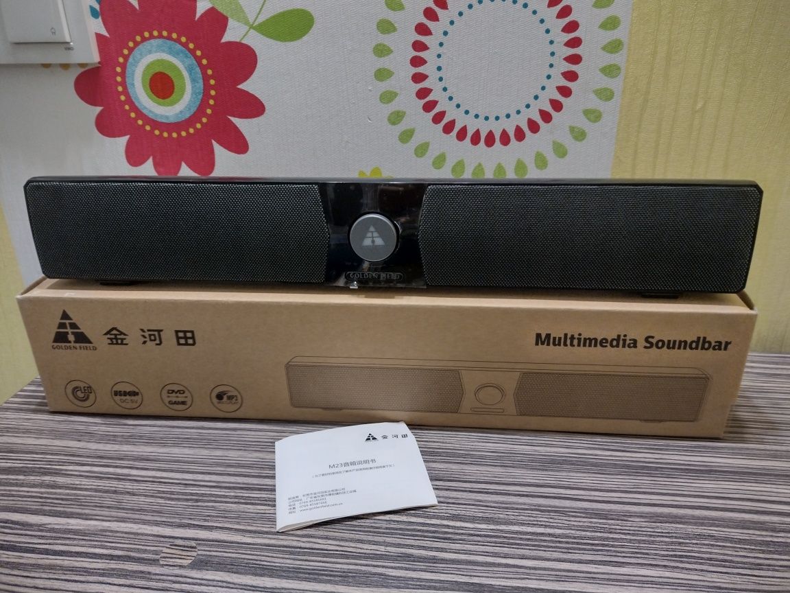 Акустична система для ПК чи ноута  Multimedia Soundbar Golden Field M2