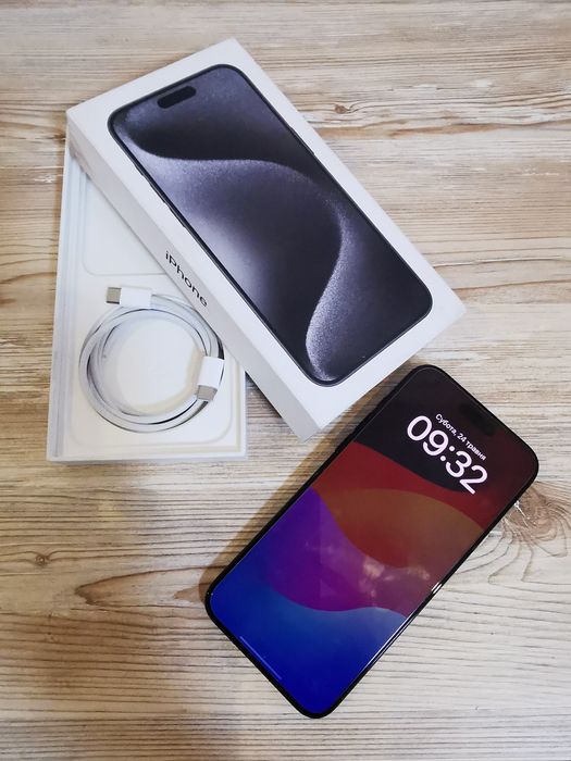IPhone 15 Pro Max, Black Titanium 256 Гб, eSim, NEVERLOCK.