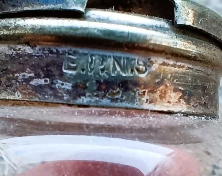 Musztardniczka kryształowe szkło posrebrzane okucie