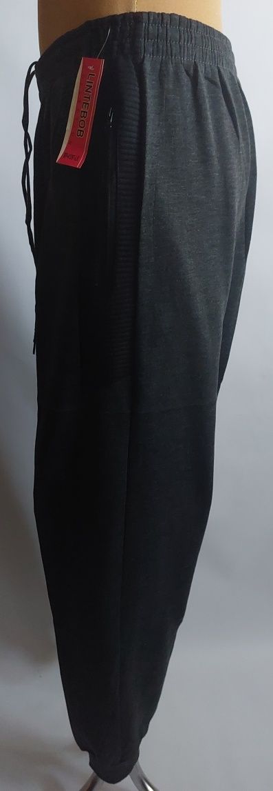 Spodnie męskie dresowe ocieplane ze ściągaczem LINTEBOB RP41297LK 2 XL
