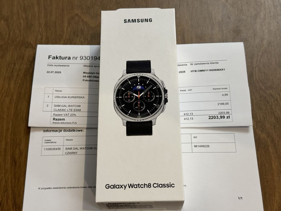 Samsung Watch 8 Classic LTE Nowy Gwarancja Mozliwa wysyłka pobraniowa