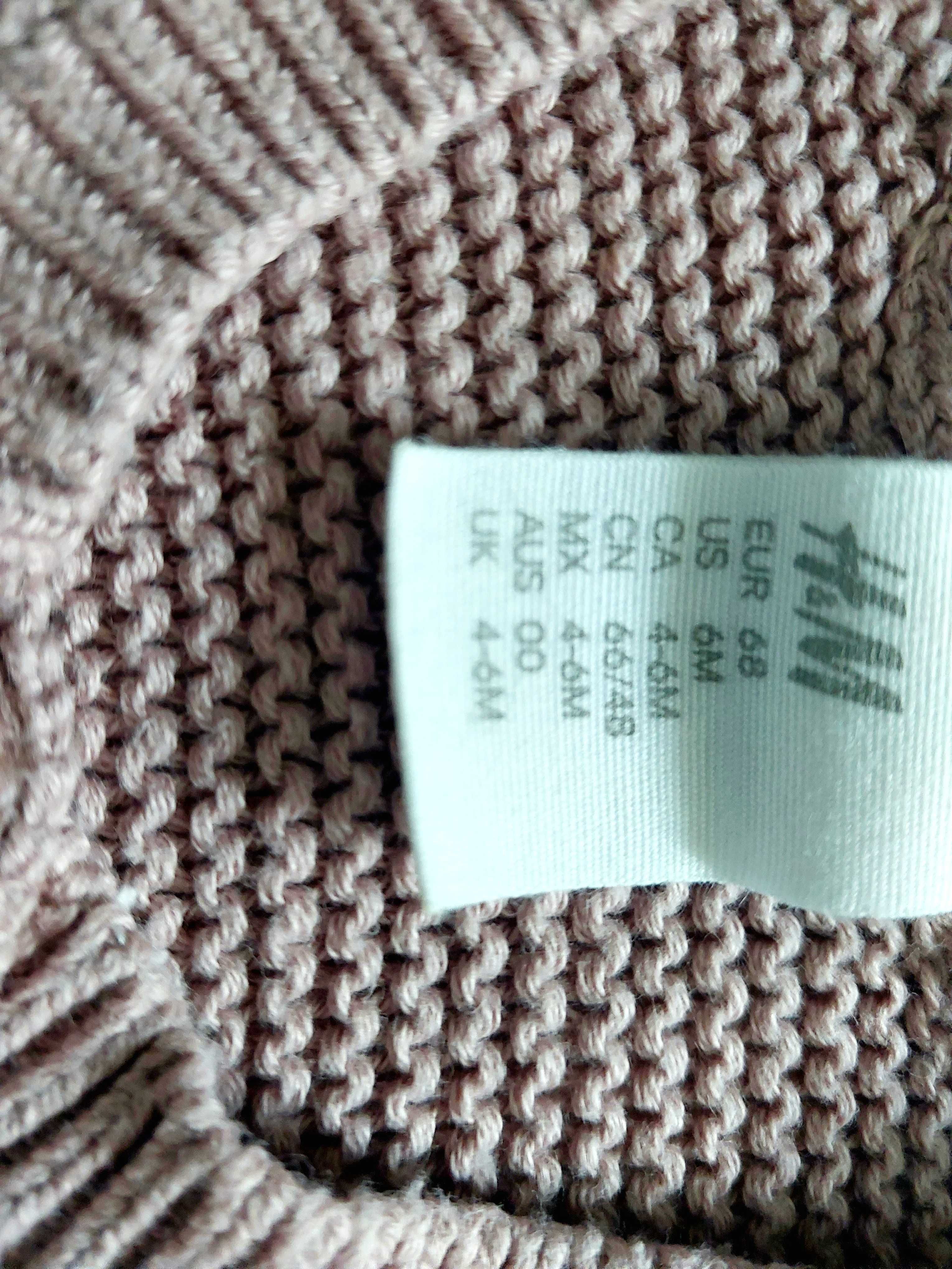 Kombinezon sweterkowy dla niemowlaka r. 68 h&m