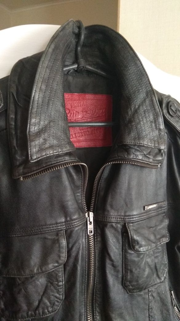 Кожаная куртка, пилот, бомбер, косуха. SuperDry