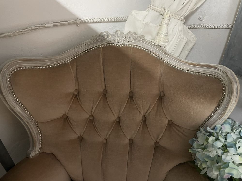 Sofa+fotele w stylu ludwikowskim kolor Beż,beżowy stan BDB