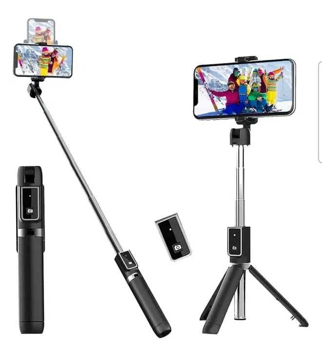 Dwufunkcyjny statyw i kijek selfie selfiestick z bezprzewodowy pilotem