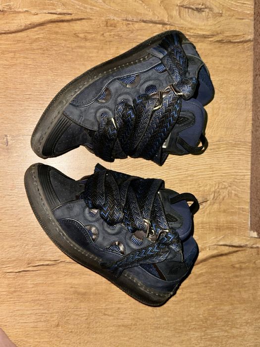 lanvin curb sneaker bleu marine