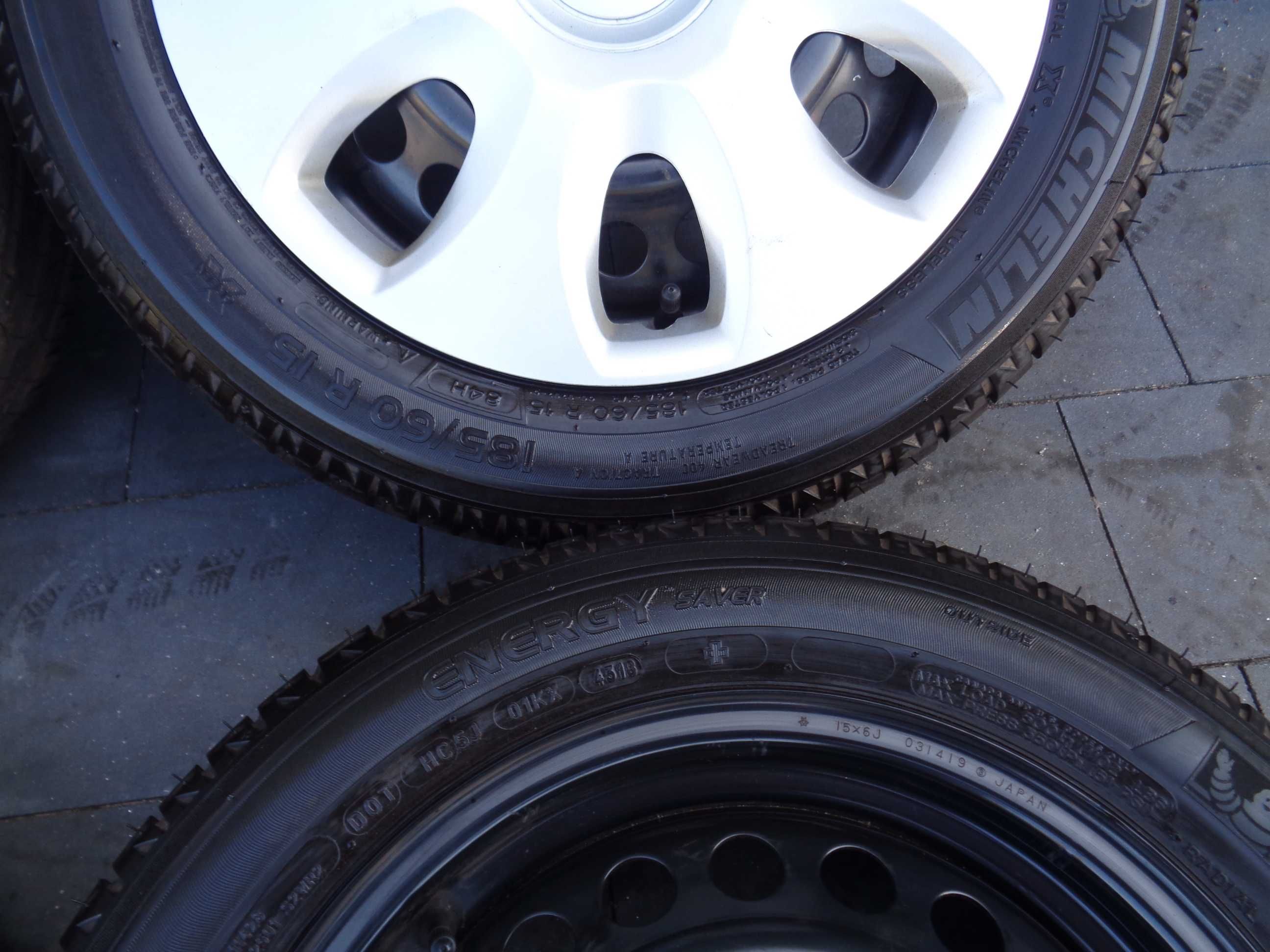 Koła letnie OPEL FIAT 15 cali 4x100 + opony 7,6mm, Corsa Punto Astra