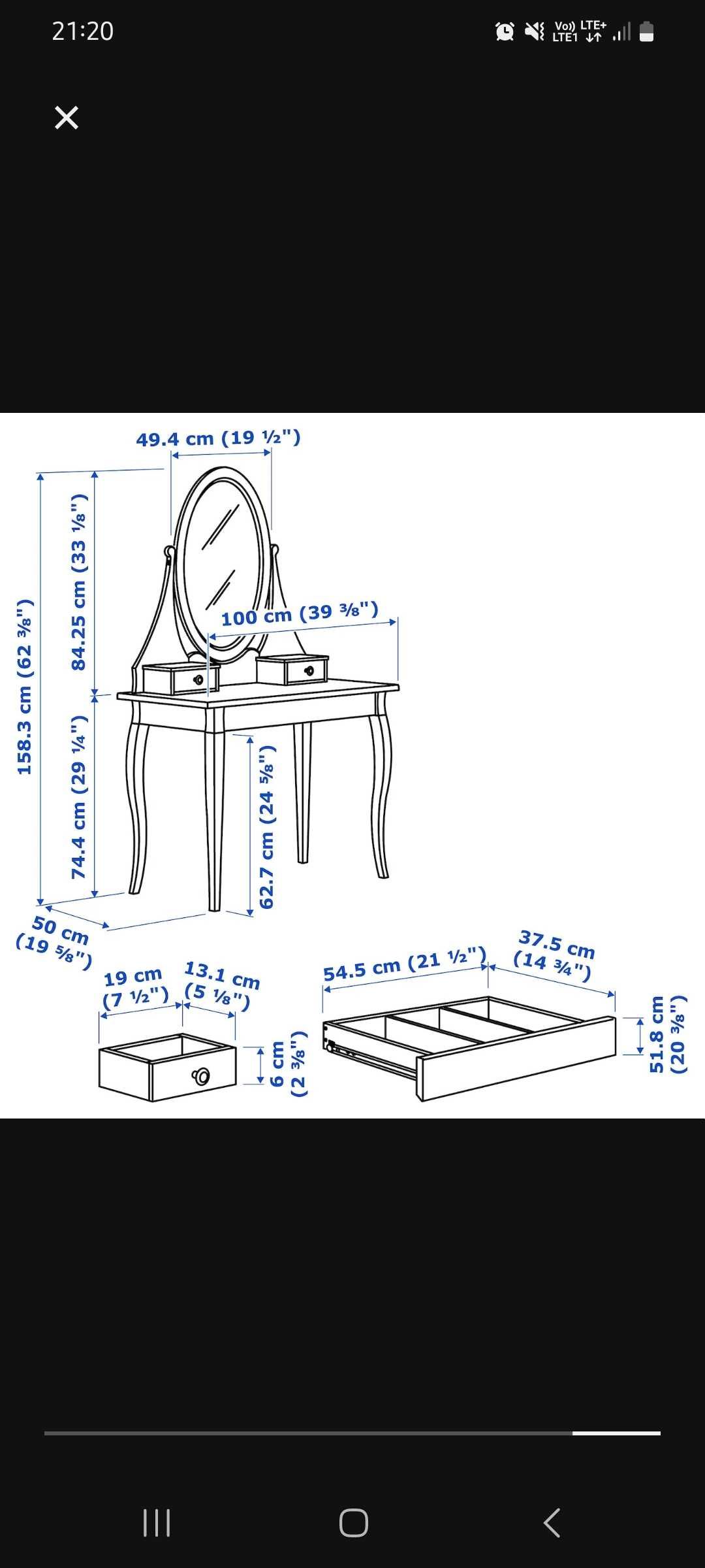 Toaletka IKEA Hemnes