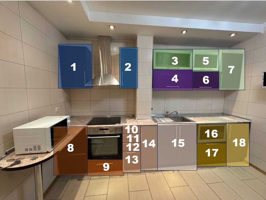 Кухня темно-коричневого кольору