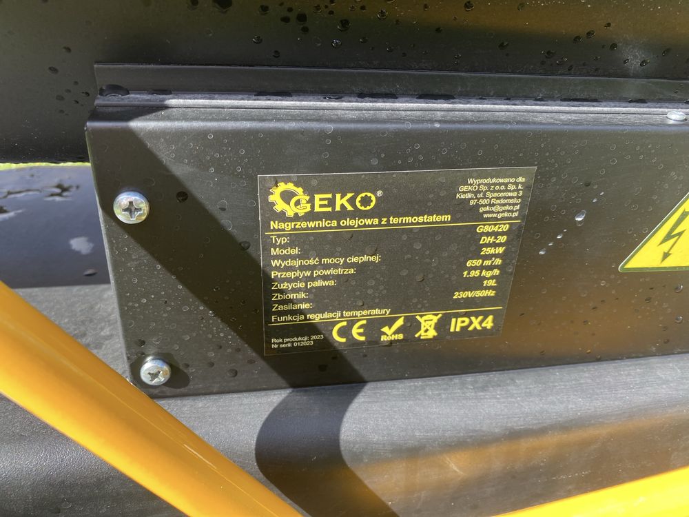 NAGRZEWNICA OLEJOWA Geko G80420 [moc 25KW] piecyk z termostatem