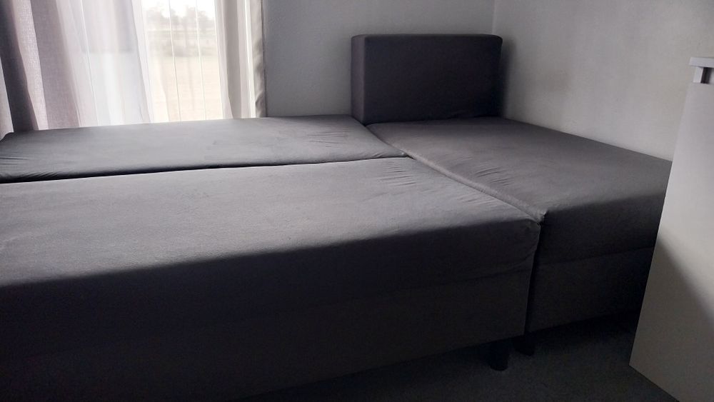 Narożnik z funkcją spania IKEA szary STAN IDEALNY
