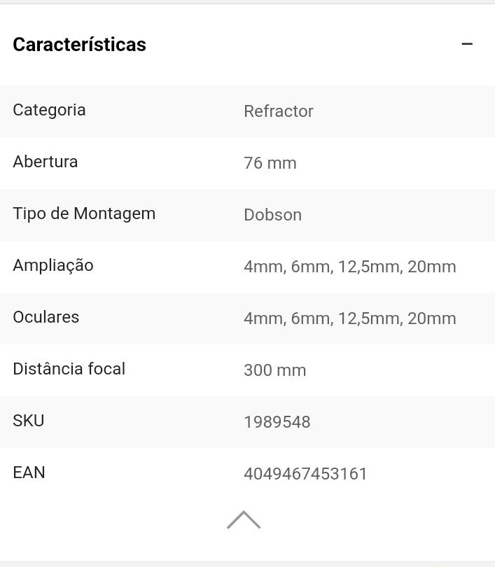 Telescópio refractor