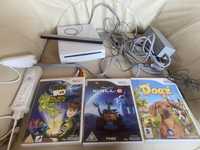 Nintendo Wii + kontroler + 3 gry Zestaw sprawny