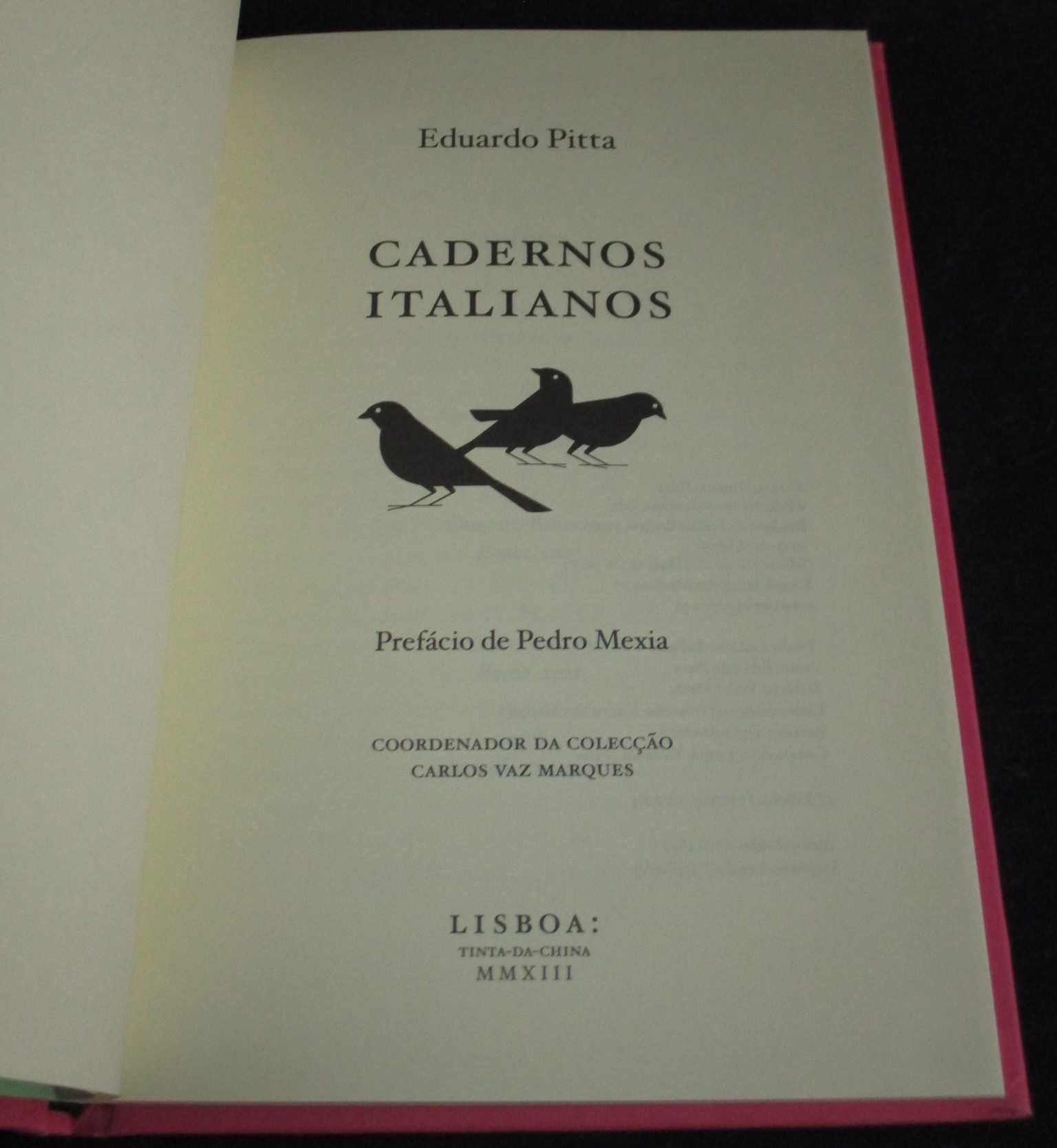 Livro Cadernos Italianos Eduardo Pitta
