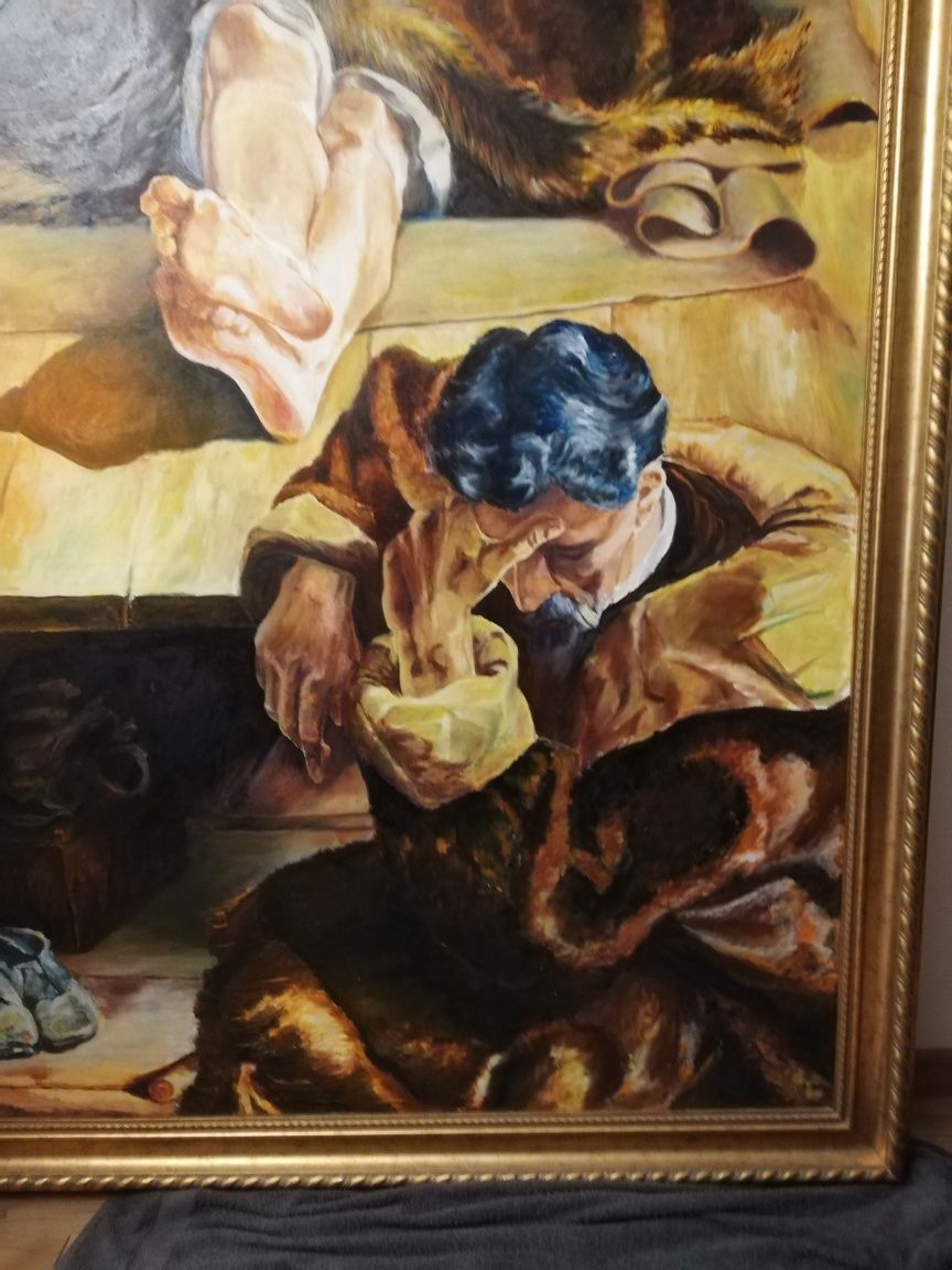 Duży obraz 227x134cm kopia Jacek Malczewski Śmierć Ellenai olej płótno