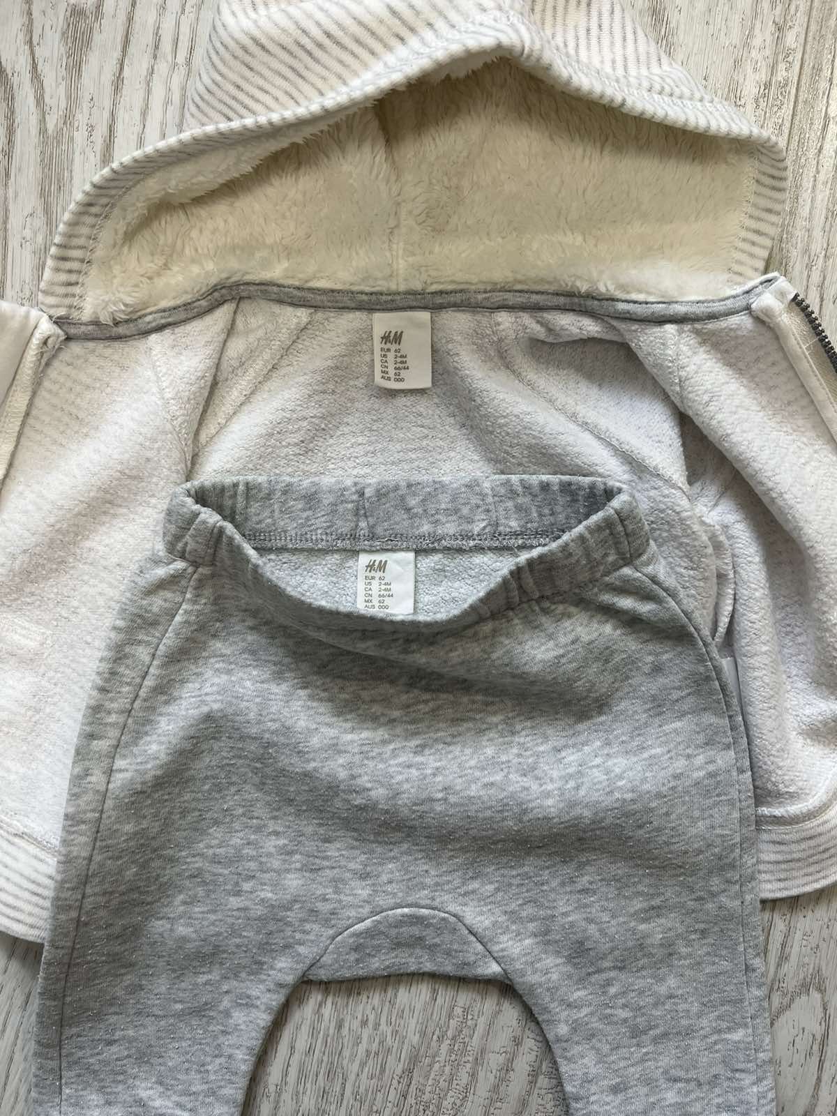 Комплект кофта толстовка и штаны для новорожденных 2-4мес  HM Zara