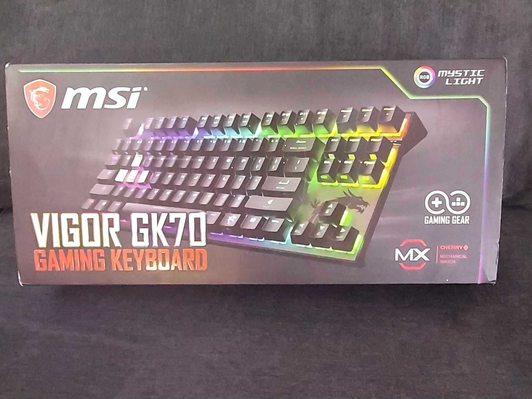 Teclado MSI Vigor GK70 CR RGB MX Red