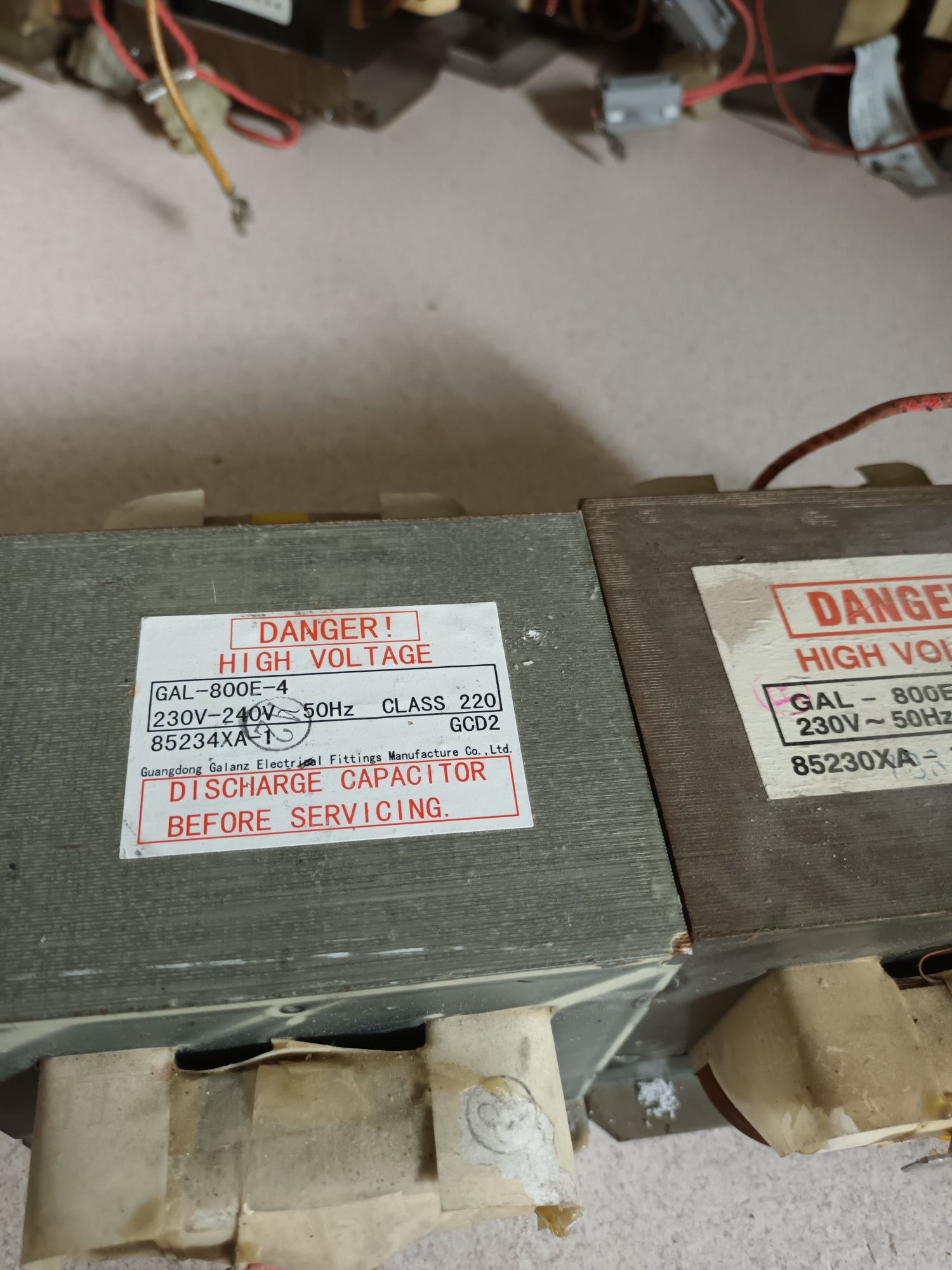 Transformator GAL-800E -4 800W 2 sztuki mikrofalówka zgrzewarka