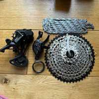 Zestaw shimano deore xt - Przerzutka + Dźwignia + Kaseta + Łańcuch