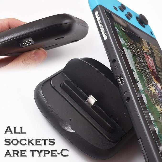 Podstawka ładująca Ravol do Nintendo Switch, składana ładowarka