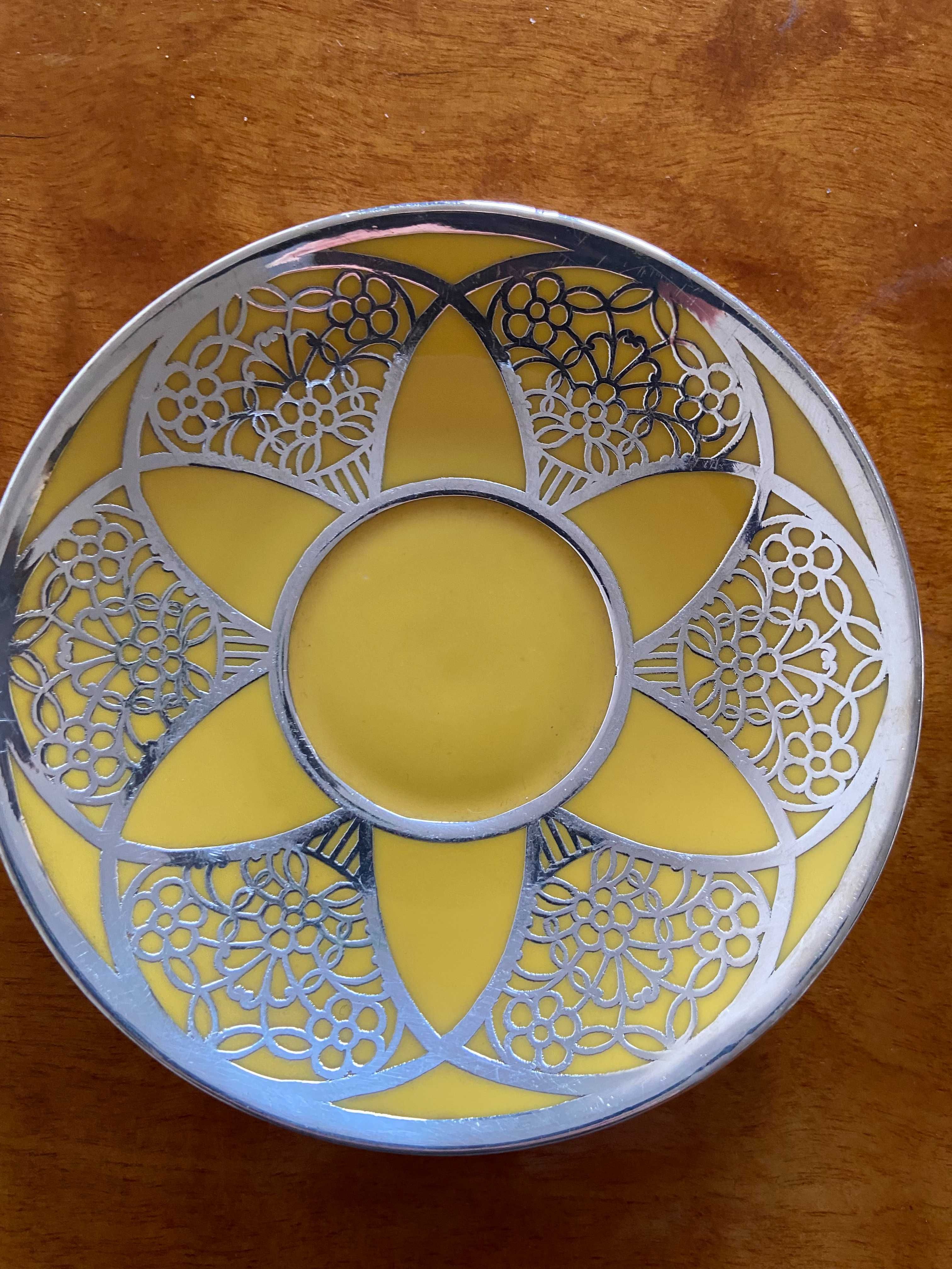 Filiżanka porcelanowa mokka okuta srebrem Tischenreuth