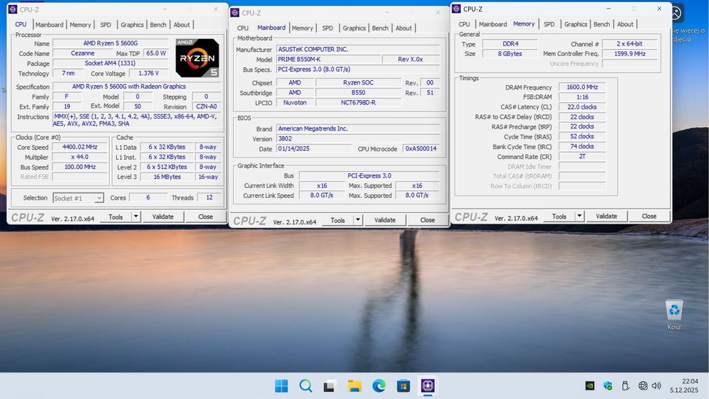 Komputer AM4 Ryzen 5 5600G/GTX 1050ti/120 gb ssd/8gb ddr4/Dell 300w