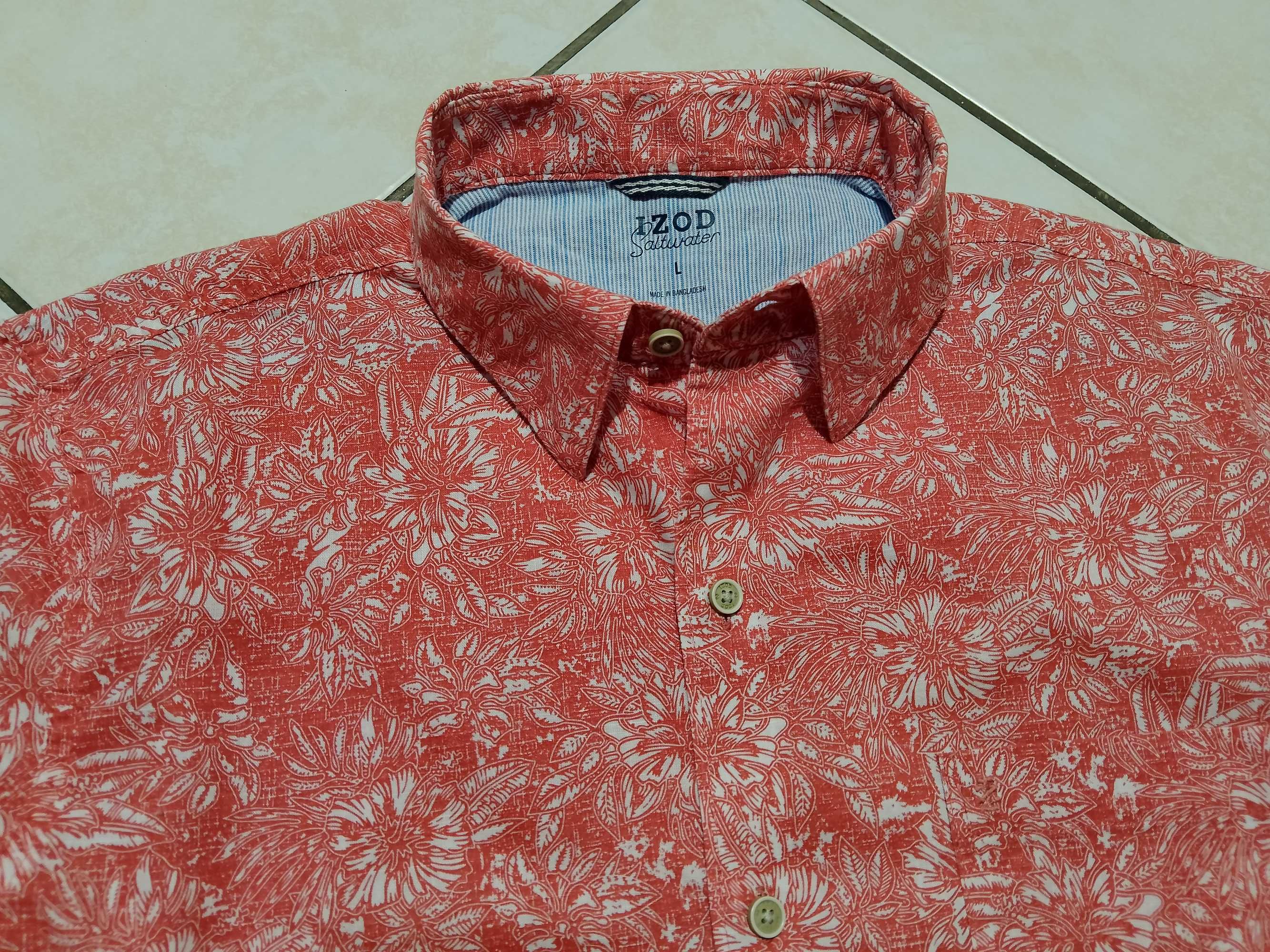 IZOD USA - NOWA! Koszula Męska krótki rękaw rozmiar L