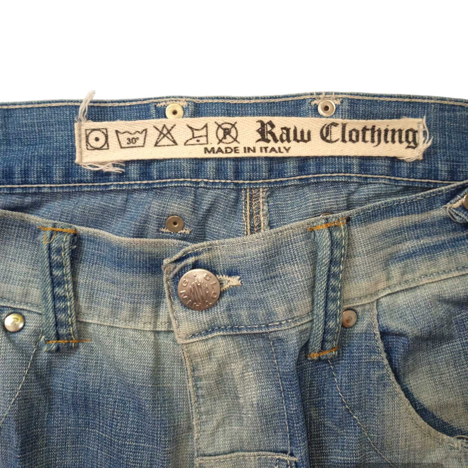 Джинси Raw Clothing Italy distressed zipper jeans