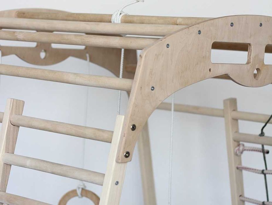 Шведська стінка Спортивний комплекс Сітка Гірка Канат Кільця Гойдалка