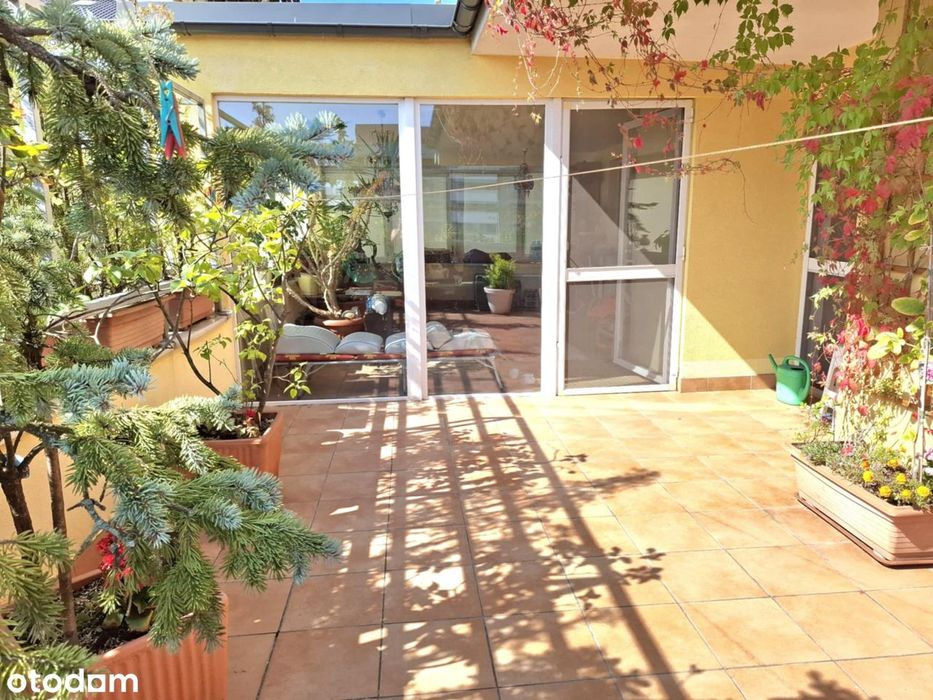 Apartament z ogrodem zimowym i dużym tarasem, 9 min autem  od Rynku