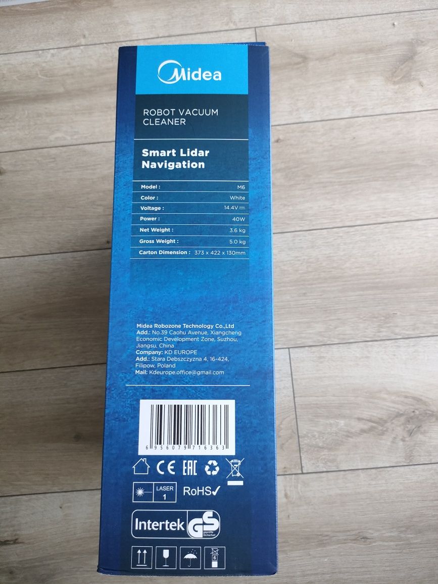 Robot sprzątający LIDAR laser mopujacy odkurzacz mop Midea M6