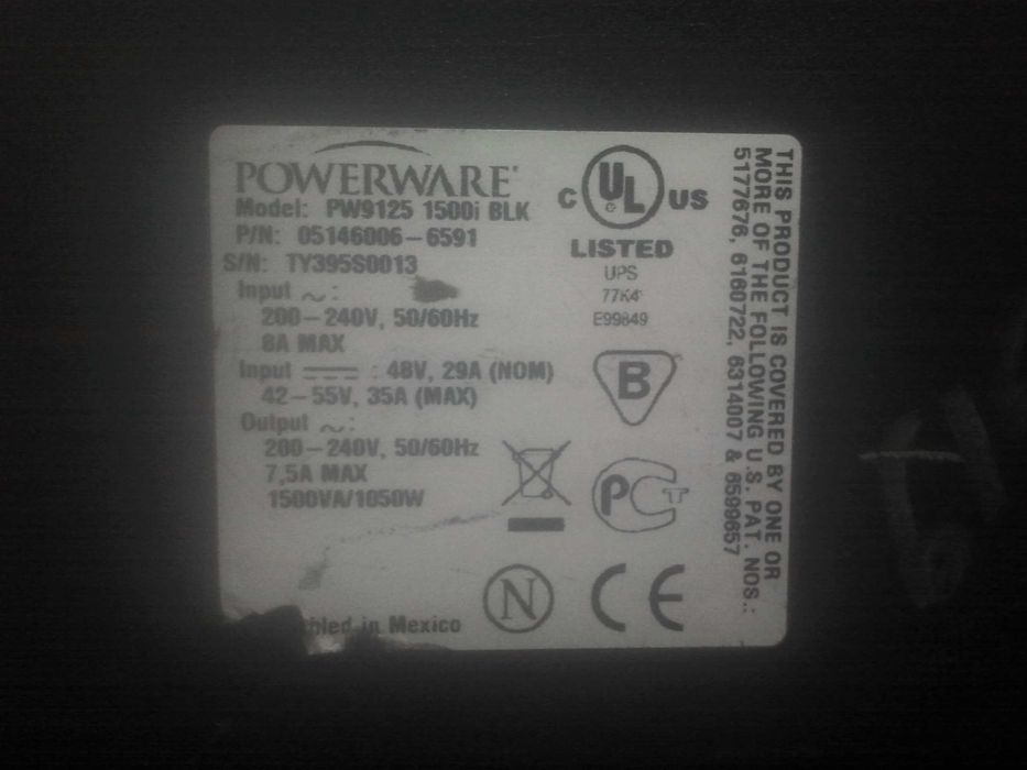 ИБП, ДБЖ, UPS синус онлайн 1050 Вт Powerware 9125 1500i BLK, ремонт