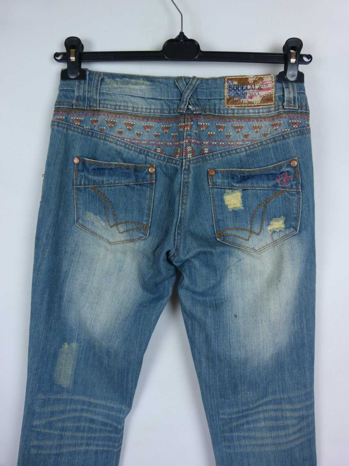 SoulCal&Co spodnie jeans haft dziury 8 / 32 - S