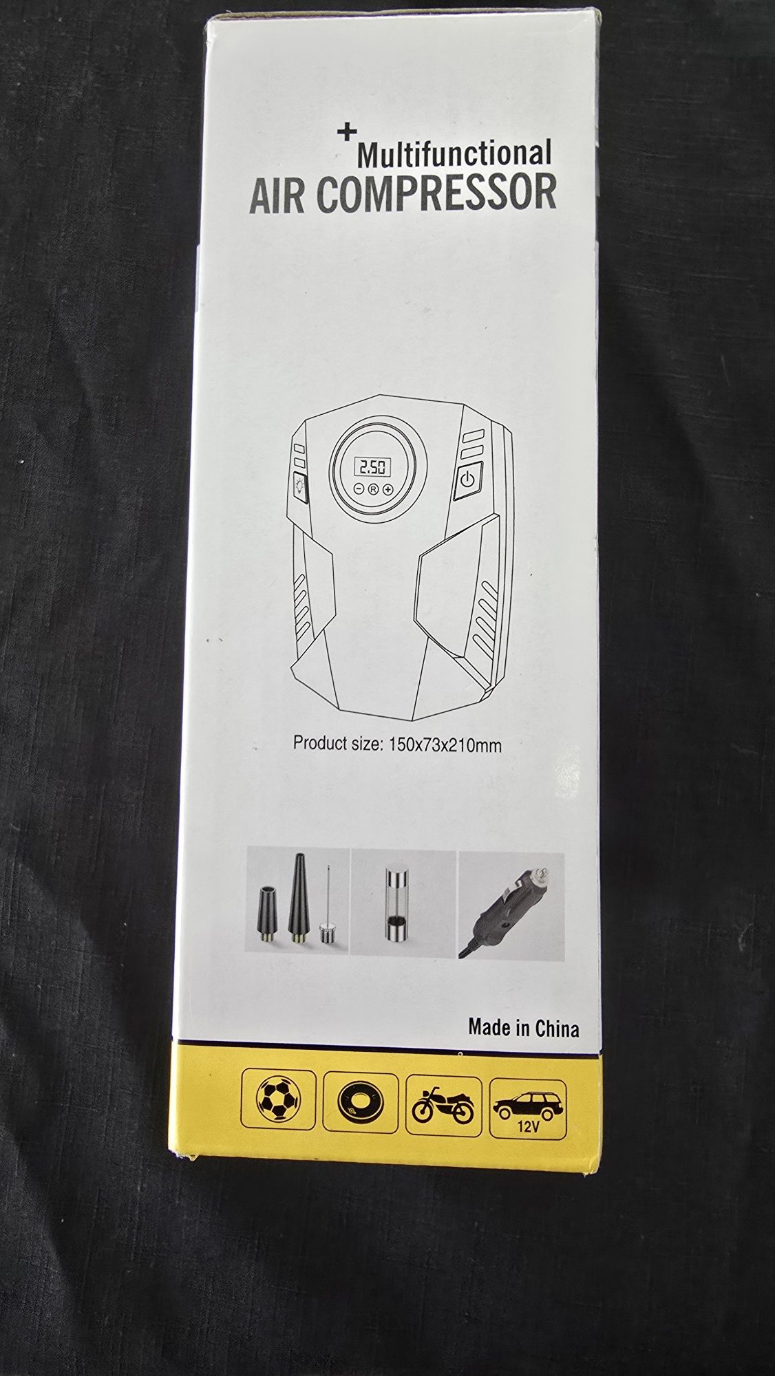 Kompresor elektryczny pompka do roweru, motocykla, skutera , auta