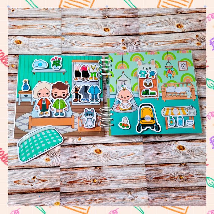 Książka na rzepy Toca Boka domek rodzinny.  Lamibook